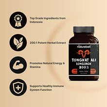 Load image into Gallery viewer, Tongkat Ali 200:1 as Long Jack Extract (Eurycoma Longifolia), 1000mg Per Serving, 120 Capsules, Supports Energy, Stamina and Immune System for Men and Women, Indonesia Origin, Non-GMO