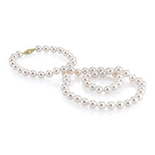Load image into Gallery viewer, THE PEARL SOURCE 14K Gold 5.0-5.5mm AAAA Quality White Freshwater Cultured Pearl Necklace for Women in 24" Matinee Length
