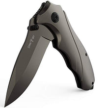 Load image into Gallery viewer, Heavy Pocket Knife for Men Best Spring Assisted Knife Folding Knife with Glass Breaker and Pocket Clip - Tactical Knofe - Camping Hunting Hiking Fishing EDC Survival Boy Scout Knife Gifts for Men 6495