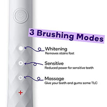 Load image into Gallery viewer, BURST Sonic Electric Toothbrush with Charcoal Toothpaste for Teeth Whitening, White