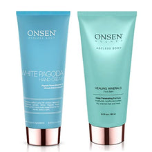Load image into Gallery viewer, Onsen Secret Anti Aging Hand Firming Cream & Foot Cream for Dry Cracked Heels Bundle. Infused w/ Organic Ingredients for Clarified & Moisture Rich Skin