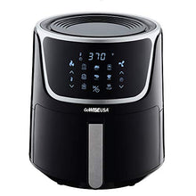 Load image into Gallery viewer, GoWISE USA GW22956 7-Quart Electric Air Fryer with Dehydrator & 3 Stackable Racks, Led Digital Touchscreen with 8 Functions + Recipes, 7.0-Qt, Black/Silver