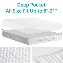 Load image into Gallery viewer, TASTELIFE Premium Bamboo King Size Waterproof Mattress Protector Pad Cooling & Ultra-Soft Breathable Bed Mattress Cover Fitted 8"-21" Deep Pocket Vinyl Free
