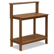 Load image into Gallery viewer, Furinno FG17478 Tioman Outdoor Patio Furniture Hardwood Potting Bench, Natural