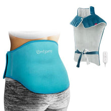 Load image into Gallery viewer, Comfytemp Gel Ice Pack for Back and Electric Weighted Heating Pad for Back Pain Relief for Neck and Shoulders Bundles