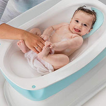 Load image into Gallery viewer, Summer Right Height Bath Tub – Elevated and Spacious Baby Bathtub with Newborn Bath Support – Extended Use Features Include Tubside Seat and Stepstool