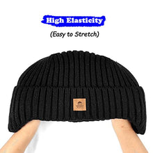 Load image into Gallery viewer, Baby Beanie Fleece Lined Toddler Winter Hat with Ear Flaps Little Girls Boys Warm Hats Cute Beanies for Kids Black