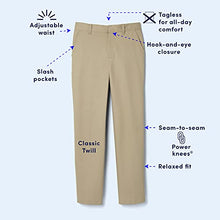 Load image into Gallery viewer, French Toast Boys' Adjustable Waist Relaxed Fit Pant (Standard & Husky), Dark Black, 7