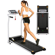 Load image into Gallery viewer, OppsDecor Folding Electric Treadmill for Home Running Machine Fitness Exercise Machine Power Motorized with Pulse Grip and Safety Key (White)