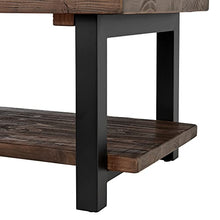 Load image into Gallery viewer, Alaterre Furniture Pomona Rustic Industrial Modern Vintage Metal and Solid Wood Coffee Table, Easy Assembly, 42 in x 24 in x 18 in