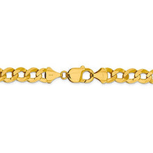 Load image into Gallery viewer, 14k Yellow Gold 9.4mm Solid Flat Cuban Bracelet Chain 7 Inch Curb Miami Fine Jewelry For Women Gifts For Her