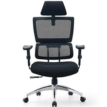 Load image into Gallery viewer, Ticova Ergonomic Office Chair - High Back Desk Chair with Elastic Lumbar Support & Thick Seat Cushion - 140°Reclining & Rocking Mesh Computer Chair with Adjustable Headrest, Armrest