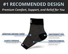 Load image into Gallery viewer, SB SOX Compression Foot Sleeves for Men & Women - BEST Plantar Fasciitis Socks for Plantar Fasciitis Pain Relief, Heel Pain, and Treatment for Everyday Use with Arch Support (Black, Medium)