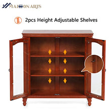 Load image into Gallery viewer, MAISON ARTS Buffet & Sideboard Kitchen Storage Cabinet w/Adjustable Shelves Buffet Cabinet w/Glass Doors China Cabinet for Kitchen Dining Room Living Room, Embossed Frame