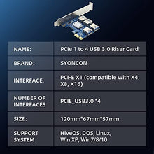 Load image into Gallery viewer, PCIe 1 to 4 Riser Card, Pcie Splitter 1 to 4 PCI Riser Card, 4 Risers into 1 PCI Card, PCIe Multiplier Risers 1X to External 4 PCI-e USB3.0 Adapter for ETH Miner GPU Crypto Bitcoin Ethereum Mining Rig
