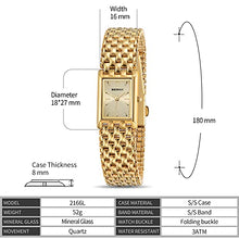 Load image into Gallery viewer, Berny Women's Gold Watch Ladies Wrist Quartz Watches Stainless Steel Band Women Luxury Casual Fashion Watch(Gold Dial)