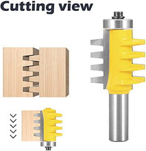 Load image into Gallery viewer, TOOLDO Tongue and Groove Router Bit & Reversible Finger Joint Router Bit, Jointing Bit Set 1/2 Inch Shank Set (Pack of 3). Parallel Angle Joint Set, for Hardwood Floor
