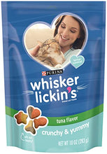 Load image into Gallery viewer, Purina Whisker Lickin's Cat Treats, Crunchy & Yummy Chicken & Tuna Flavors - (4) 10 oz. Pouches