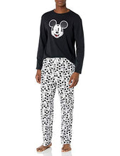 Load image into Gallery viewer, Amazon Essentials Mens Disney Star Wars Marvel Family Matching Flannel Pajamas Sleep Sets, 2-Piece Mickey Moods, Small