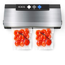 Load image into Gallery viewer, KOIOS Vacuum Sealer Machine, 80Kpa Automatic Food Sealer with Cutter for Food Savers, 10 Sealing Bags (FDA-Certified), With Up To 40 Consecutive Seals, Dry & Moist Modes, Compact Design (Silver)