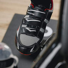 Load image into Gallery viewer, Venzo Bicycle Men's or Women's Road Cycling Riding Shoes - 3 Straps- Compatible with Peloton Shimano SPD & Look ARC Delta - Perfect for Road Racing Bikes Black Color 44.5