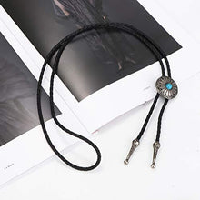 Load image into Gallery viewer, Thunaraz 4Pcs Bolo Tie for Men Western Leather Necktie Cow Skull Bolo Tie Halloween Costume Accessories Necktie Men Women