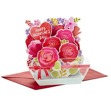 Load image into Gallery viewer, Hallmark Paper Wonder Displayable Pop Up Valentines Day Card (Flowers Valentine)