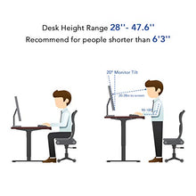Load image into Gallery viewer, Flexispot Standing Desk 48 x 30 Inches Height Adjustable Desk Electric Sit Stand Desk Home Office Desks Whole-Piece Desk Board (Black Frame + 48 in Blacktop)