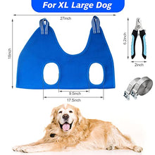 Load image into Gallery viewer, ATESON Pet Grooming Hammock for XL Large Dogs with Nail Clippers/Nail Trimmers/Grooming Scissors, Dog Grooming Harness for Nail Trimming, Pet Grooming Sling Helper
