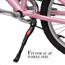 Load image into Gallery viewer, Cyfie Bike Kickstand for 16 18 20 Inch Kids Bicycle Adjustable Center Mount Bicycle Kickstands Bike Stand for 16-20inch Mountain Bike/Road Bicycle/Adult Bike/Sports Bike