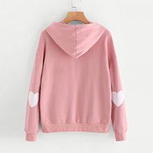 Load image into Gallery viewer, IEason,Womens Long Sleeve Heart Hoodie Sweatshirt Jumper Hooded Pullover Tops Blouse (3XL, Pink)