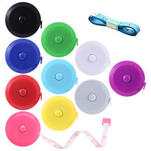 Load image into Gallery viewer, Measuring Tape Retractable, 60 Inch Soft Fabric Tape Measure for Body, Push Button Sewing Measurement Tape for Cloth Waist(10 Pack)