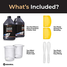 Load image into Gallery viewer, AQUASEAL Table Top Epoxy Resin Epoxy - Bar Top Epoxy Clear Epoxy Resin Countertop Epoxy Marine Epoxy Resin Epoxy Countertop Kit Epoxy Kit 2 Gallon 2 Part Epoxy Resin Clear Adhesive Primer