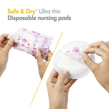 Load image into Gallery viewer, Medela Safe & Dry Ultra Thin Disposable Nursing Pads, 120 Count Breast Pads for Breastfeeding, Leakproof Design, Slender and Contoured for Optimal Fit and Discretion