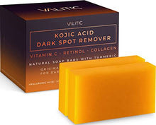Load image into Gallery viewer, VALITIC Kojic Acid Soap Bars with Vitamin C, Retinol and Collagen; 4-Pack and 2-Pack – For Dark Spot Remover