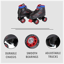 Load image into Gallery viewer, Chicago Boys Sidewalk Roller Skate - Black Youth Quad Skates - Size J12