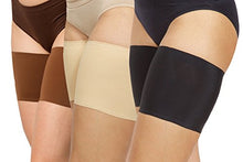 Load image into Gallery viewer, Bandelettes Original Patented Elastic Anti-Chafing Thigh Bands. Prevent Thigh Chafing - Black Unisex, 6" Size A (Small)