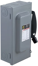 Load image into Gallery viewer, Square D by Schneider Electric DU323 100-Amp 240-Volt 3-Pole Non-Fusible Indoor General Duty Safety Switch, Steel,Small