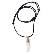 Load image into Gallery viewer, NOVICA Men's Amethyst and Sterling Silver Hand Carved Bone Pendant Necklace 'Brave Eagle', 17.75"