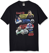 Load image into Gallery viewer, Star Wars Men's Officially Licensed Tees, Black Dad, medium