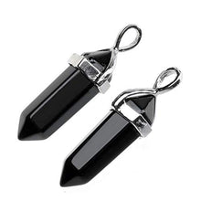 Load image into Gallery viewer, 8pcs Natural Obsidian Gemstone Pendant Healing Crystals Chakra Gem Stones Rock Crystal Quartz for Jewelry Craft Making G2P-C15