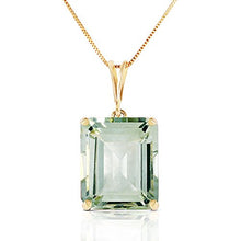Load image into Gallery viewer, Galaxy Gold 14k White Rose Yellow Gold Necklace with 6.5 Carats Octagon-cut Natural Green Amethyst 2591 (yellow-gold, 24)
