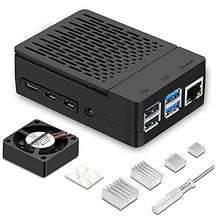 Load image into Gallery viewer, Raspberry Pi 4 Case, iUniker Raspberry Pi 4 Fan ABS Case with Cooling Fan, Raspberry Pi 4 Heatsink, Simple Removable Top Cover for Pi 4 Model B/ 4B