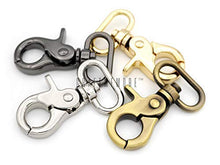 Load image into Gallery viewer, CRAFTMEmore All Sizes Swivel Trigger Snap Hook Metal Lobster Claw Clasps Purse Clips Accessories Quality Finish 2PCS (1 Inch, Brushed Brass)