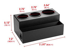Load image into Gallery viewer, JackCubeDesign Hair Dryer Holder Hair Styling Product Care Tool Organizer Bath Supplies Accessories Tray Stand Storage Bathroom Vanity Countertop with 3 Holes(Black) – :MK154C