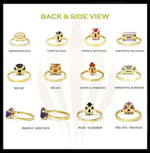 Load image into Gallery viewer, Anemone Unique Moonstone Ring 14K Rose Gold - Genuine Rose Gold Stacking Ring with Different Sizes for Women - Elegant Moonstone Rainbow 3.87 Carats Ring for Inner Strength