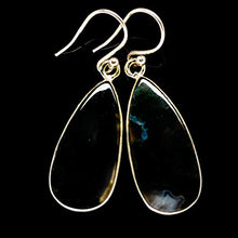 Load image into Gallery viewer, Ana Silver Co Green Moss Agate Earrings 1 3/4" (925 Sterling Silver) - Handmade Jewelry, Bohemian, Vintage EARR393550