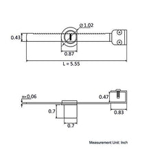 Load image into Gallery viewer, WOOCH Sliding Glass Door Ratchet Lock with Chrome Finish, Keyed Alike Showcase Display - 2 Pack