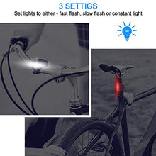 Load image into Gallery viewer, EAONE Bicycle Accessories with USB Rechargeable Bike Light Silicone LED Bicycle Light Front and Back Bike Water Bottle Holder Silicone Bike Phone Mount and Bike Bell (USB Cables and Straps Included)
