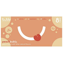 Load image into Gallery viewer, Bubly Sparkling Water, Peach, 12 Fl Oz (pack of 8)